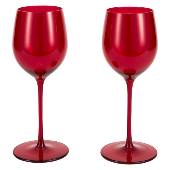 NIB CHIC & TONIC Colored Wine Glasses - Set of 2 - Picture 1 of 11
